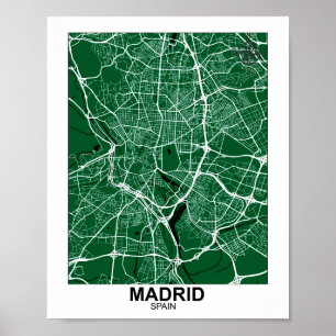 Madrid Stadsplattegrond Poster