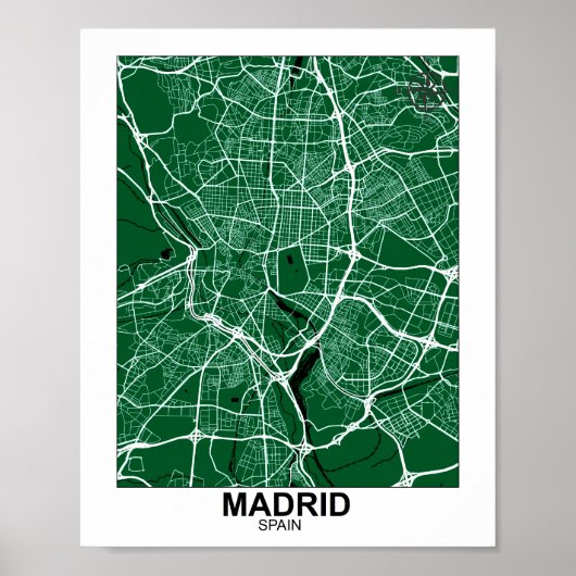 Madrid Stadsplattegrond Poster (Voorkant)