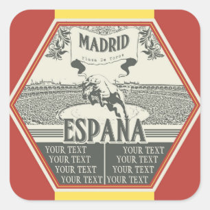 Madrid-sticker Vierkante Sticker