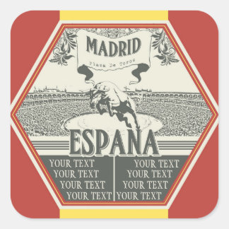Madrid-sticker Vierkante Sticker