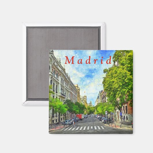 Madrid straat. magneet (Voorkant / Achterkant)
