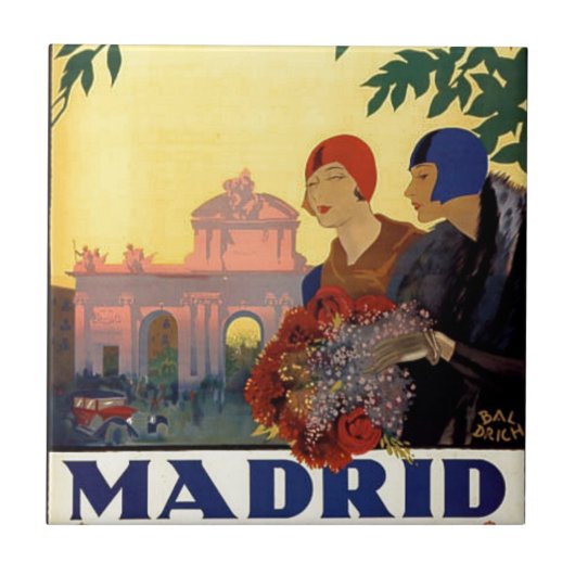 Madrid Temporada de Primavera - kunstPoster Tegeltje (Voorkant)