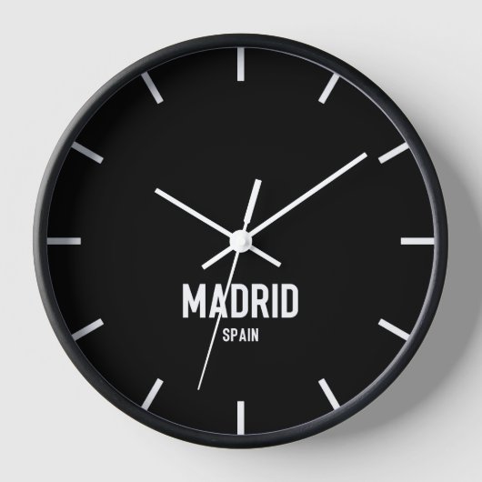 Madrid Time Zone Newsroom Muur Klok (Voorkant)