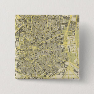 Madrid Vierkante Button 5,1 Cm