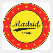 Madrid Vierkante Sticker (Voorkant)
