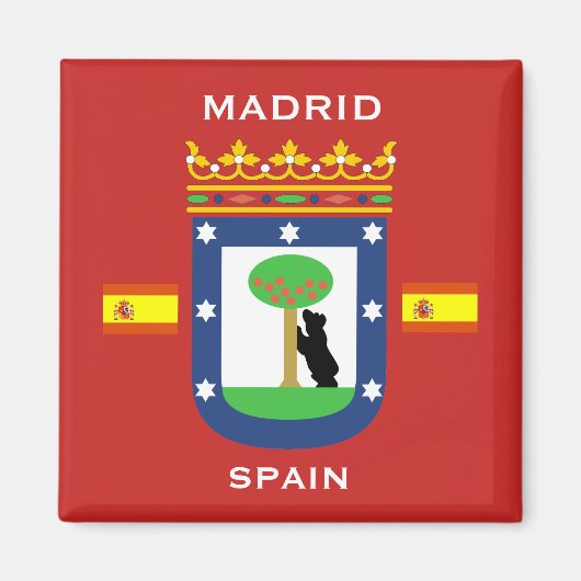 Madrid Wapenmunt Magnet (Voorkant)