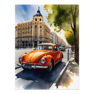 Madrid waterverf kunst foto afdruk