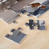 Madrid waterverf kunst legpuzzel (Zijkant)