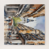 Madrid waterverf kunst legpuzzel (Horizontaal)