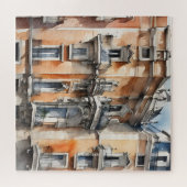 Madrid waterverf kunst legpuzzel (Horizontaal)