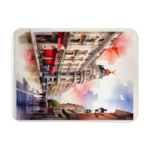 Madrid waterverf kunst magneet (Horizontaal)