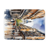 Madrid waterverf kunst magneet (Horizontaal)