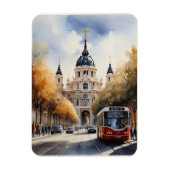 Madrid waterverf kunst magneet (Verticaal)