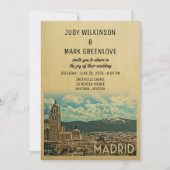 Madrid Wedding Invitation Spain Kaart (Voorkant)