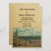 Madrid Wedding Invitation Spain Kaart (Voorkant / Achterkant)