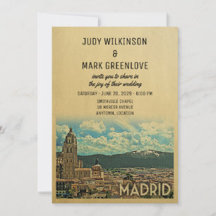 Madrid Wedding Invitation Spain Kaart