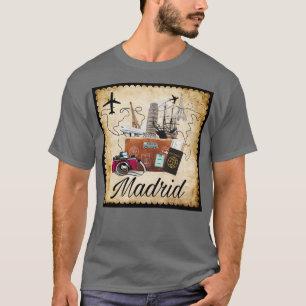 Madrid World Travel Souvenir Travel Destination Tr T-shirt
