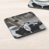 Madrid, zwarte Vespa scooter Drankjes Onderzetter (Linkerzijde)