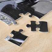 Madrid, zwarte Vespa-scooter Legpuzzel (Zijkant)