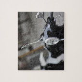 Madrid, zwarte Vespa-scooter Legpuzzel (Verticaal)