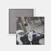 Madrid, zwarte Vespa-scooter Magneet (Voorkant / Achterkant)