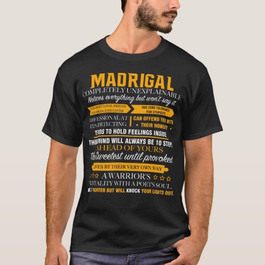 MADRIGAL totaal onverklaarbaar T-shirt (Voorkant)