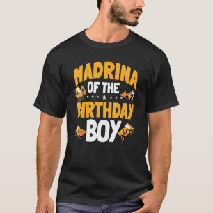 Madrina van de verjaardagsjongen bouwvakker Bd T-shirt