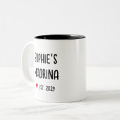 Madrina voorstel in het Spaans Tweekleurige Koffiemok (Voorkant links)