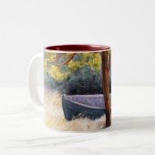 Madrona en de boot Tea Mug Tweekleurige Koffiemok (Voorkant links)