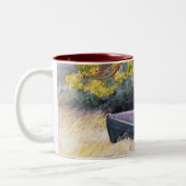 Madrona en de boot Tea Mug Tweekleurige Koffiemok (Links)