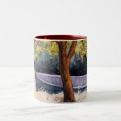 Madrona en de boot Tea Mug Tweekleurige Koffiemok (Center)
