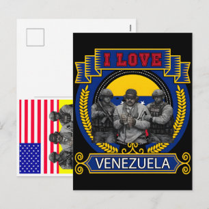 Maduro Live Gevangen in Grappige Amerikaanse Sting Feestdagenkaart