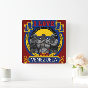 Maduro Live Gevangen in Grappige Amerikaanse Sting Vierkante Klok