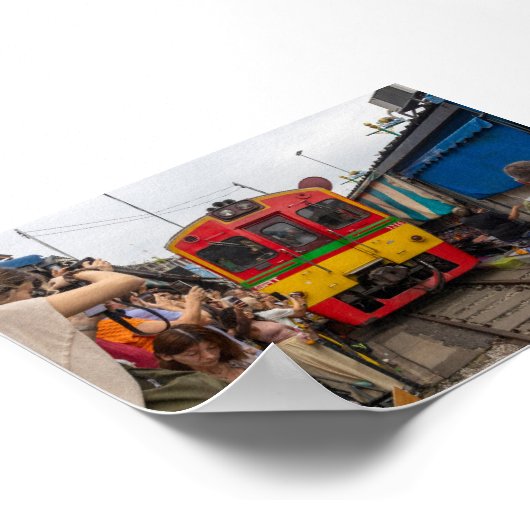 Mae Klong railway market Poster (Hoek)