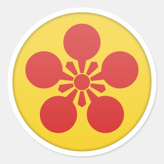 Maeda Clan Kamon Ronde Sticker (Voorkant)