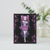 "Maegan" Pink Valentijn Fairy Art Briefkaart (Staand voorkant)