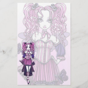 "Maegan" Roze Valentijn Fairy Art Stationery Briefpapier