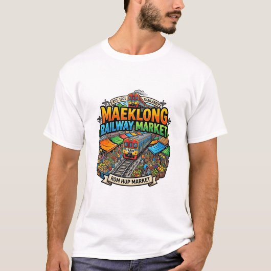 MAEKLONG SPOORWEGMARKT T-SHIRT (Voorkant)