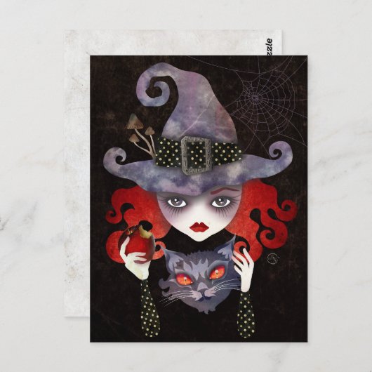 Maelba, het Briefkaart van de Rode Witch (Voorkant / Achterkant)