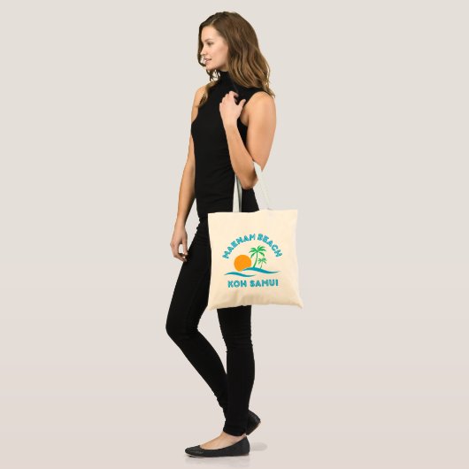 MAENAM BEACH-KOH SAMUI TOTE BAG (Voorkant (model))