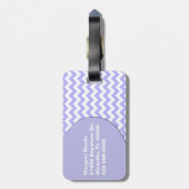 Maerblauw Chevron Bagage Label (Achterkant verticaal)