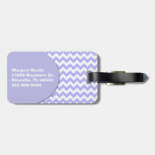 Maerblauw Chevron Bagage Label (Achterkant horizontaal)