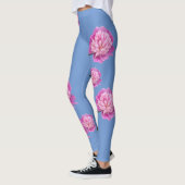 Maerblauw Leggings met Roze Bloemendesign (Links)