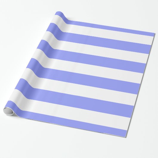 Maerblblauw, Wit XL Strepenpatroon Cadeaupapier (Uitgerold)