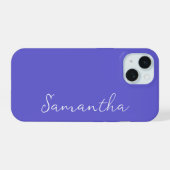 Maerlant Paars Gepersonaliseerd iPhone 15 Case (Achterkant horizontaal)