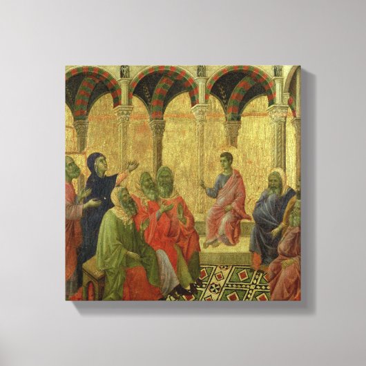Maesta: Christus van de Artsen, 1308-11 Canvas Afdruk (Voorkant)