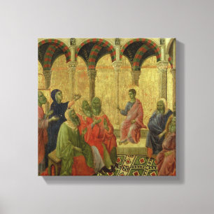 Maesta: Christus Van de Artsen, 1308-11 Canvas Afdruk