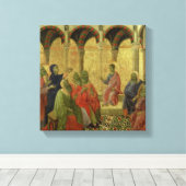 Maesta: Christus van de Artsen, 1308-11 Canvas Afdruk (Insitu (Houten vloer))