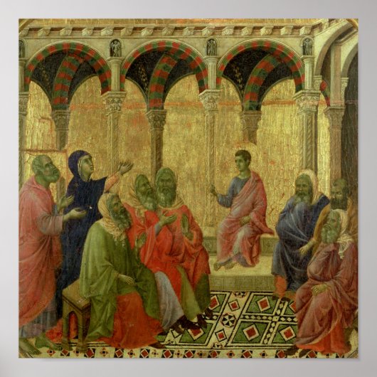 Maesta: Christus van de Artsen, 1308-11 Poster (Voorkant)