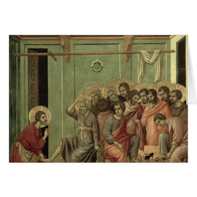 Maesta: Christus Wast de voeten van de Disciples (Voorkant Horizontaal)